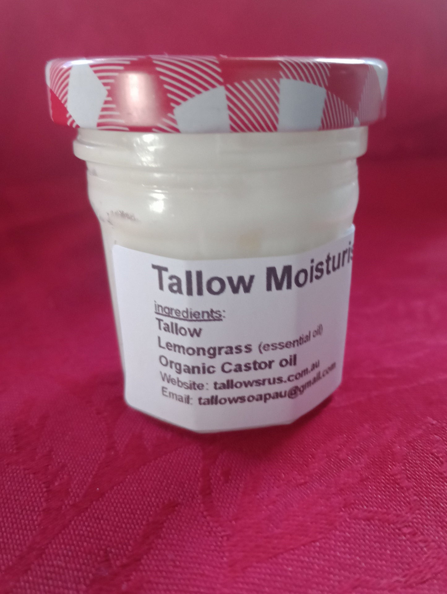 Tallow Moisturiser with Lemongrass 100% pure essential oil & Organic Castor Oil