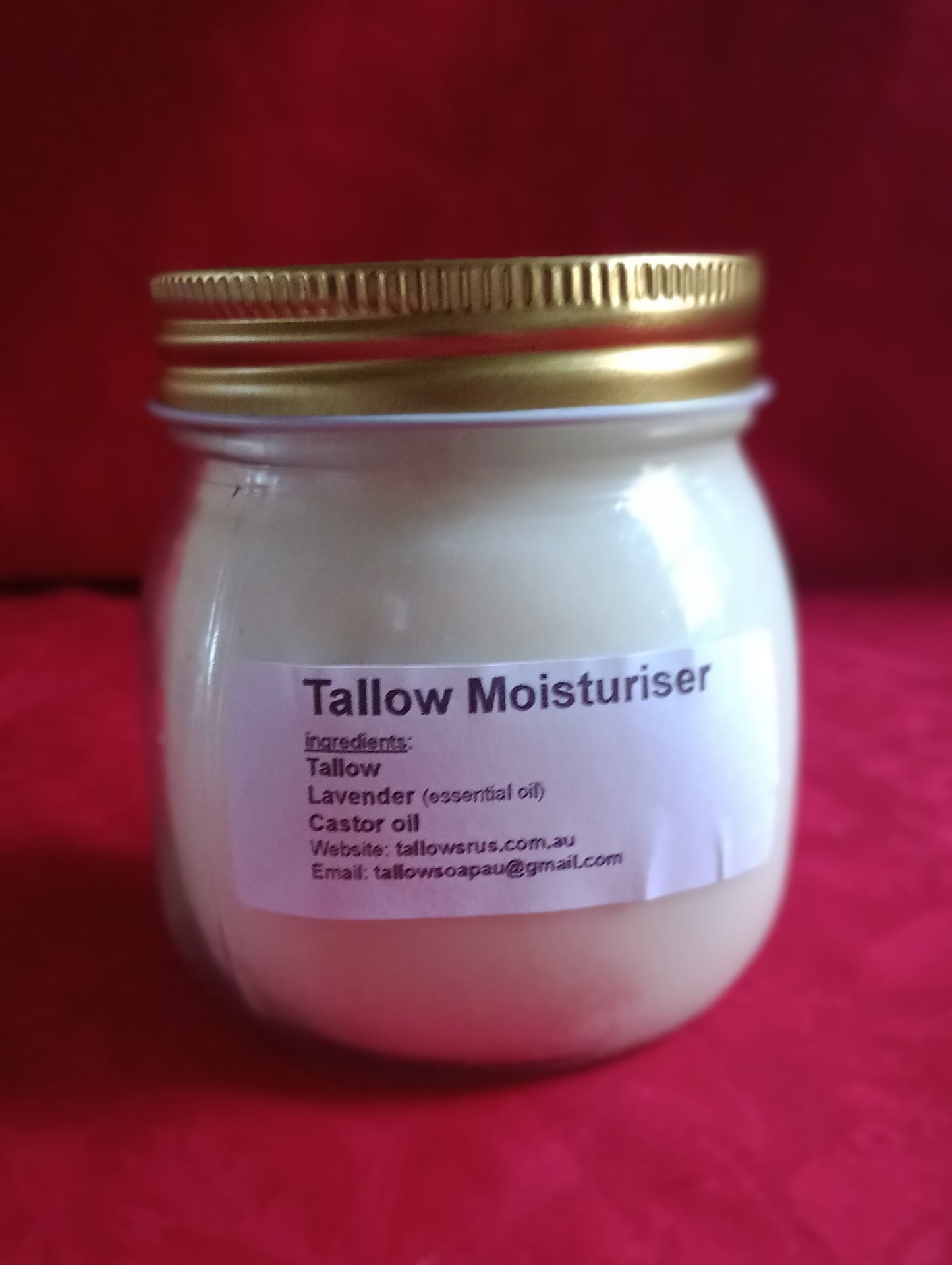 Tallow Moisturiser - Lavender 100% pure essential oil & Organic Castor Oil