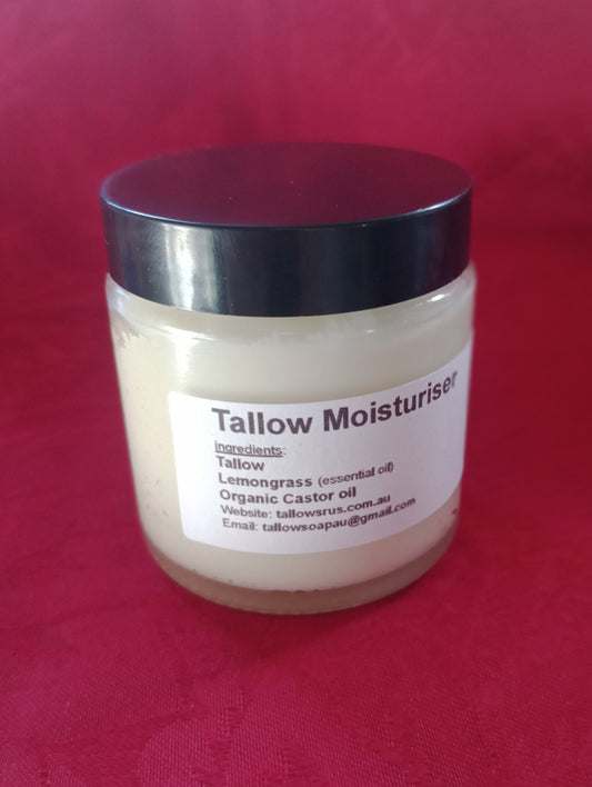 Tallow Moisturiser with Lemongrass 100% pure essential oil & Organic Castor Oil