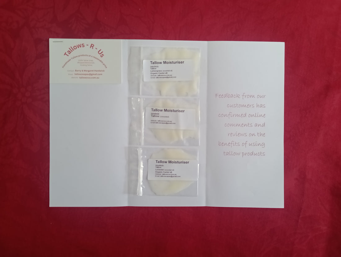 Tallow Moisturiser Samples x 3 – Tallows R Us